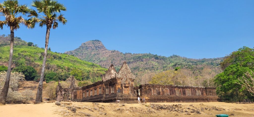 Historische Ruinen der Tempelanlage Wat Phou UNESCO Weltkulturerbe bei Pakse Süd-Laos.