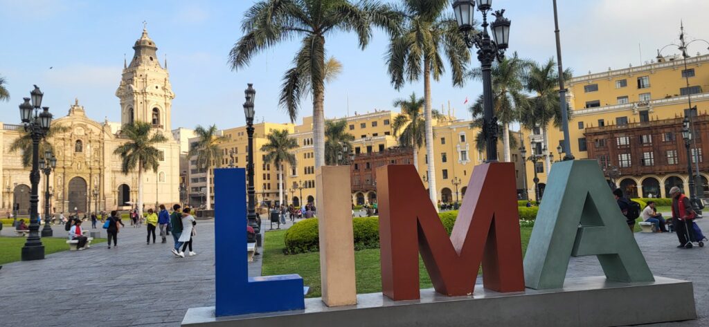 Koloniale Architektur im historischen Zentrum von Lima Peru UNESCO Weltkulturerbe